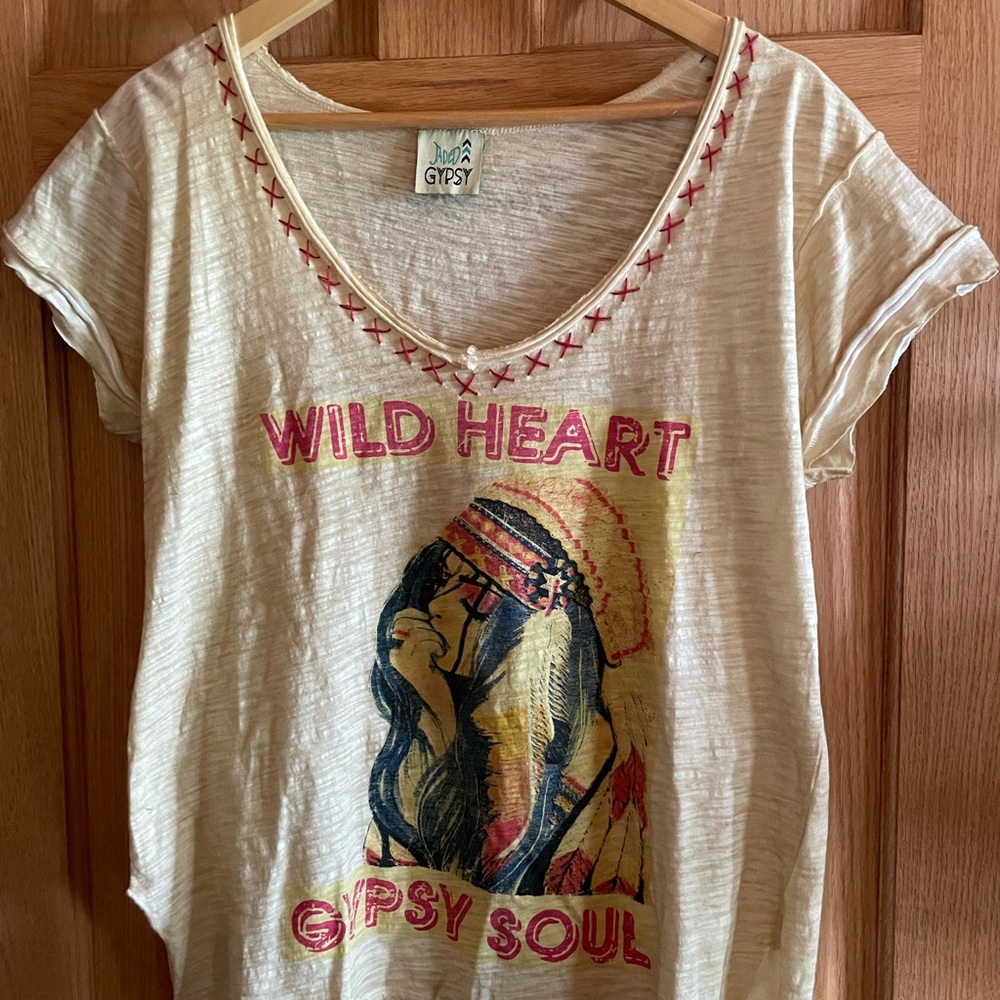 Boho Spirit Graphic Cream Tee